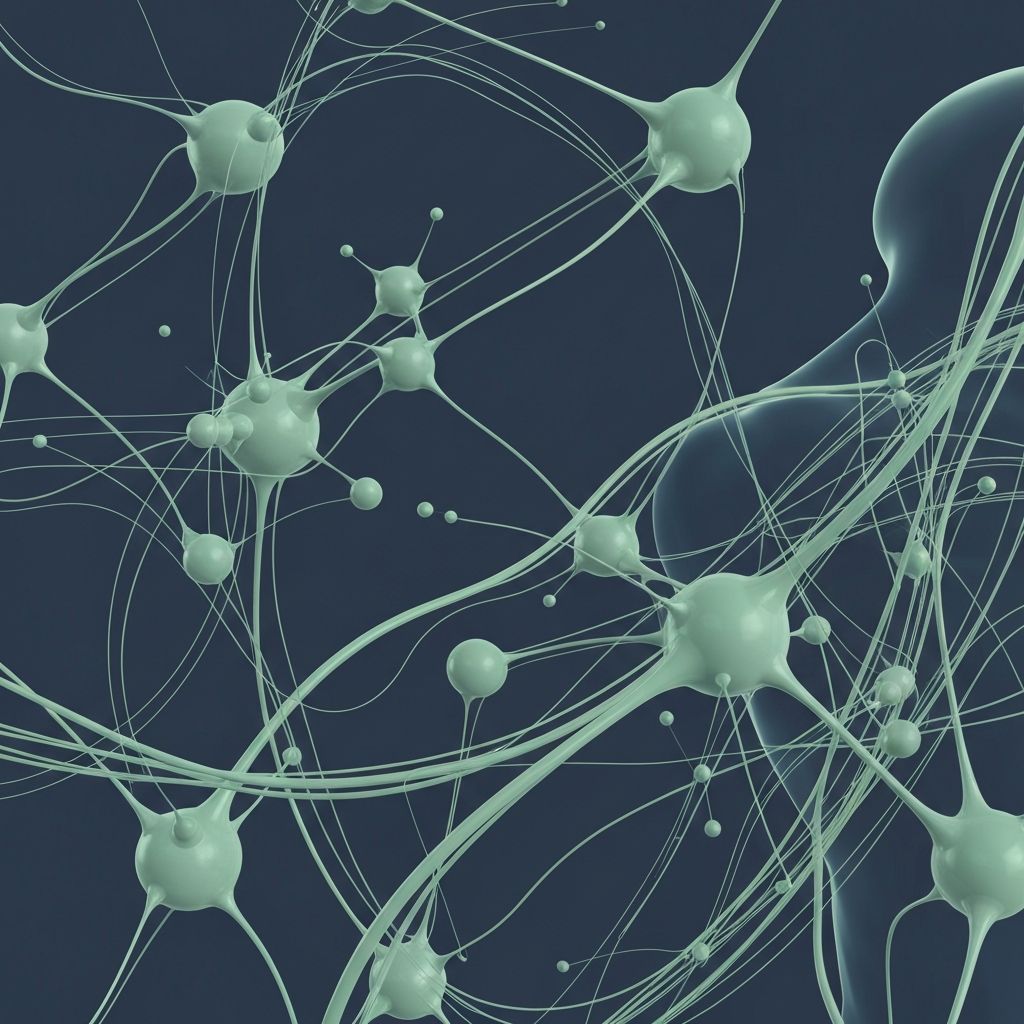 Abstract visualization of movement and neural pathways